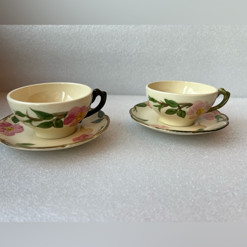 Vintage Franciscan Desert Rose Tea Cup & Saucer x2